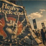 Nancy Open Air : affiche concert vintage au grillage, festival en plein air