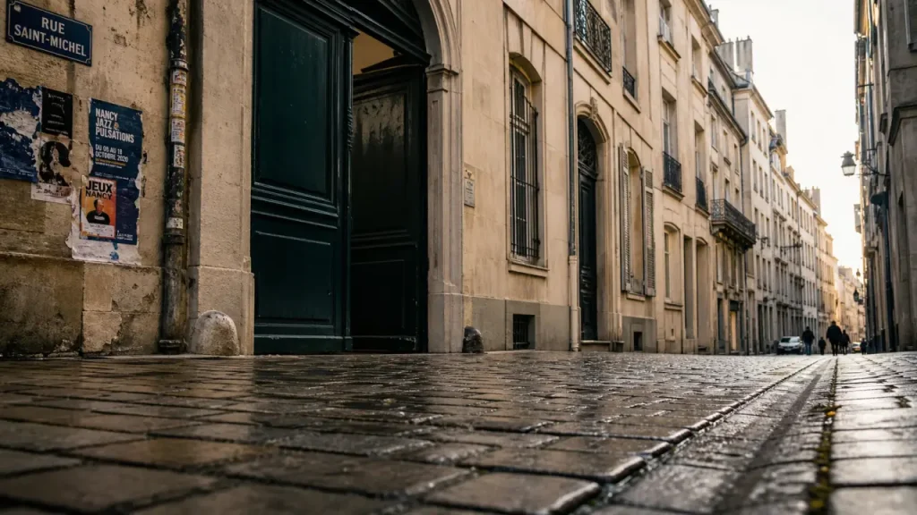 Rue Saint-Michel Nancy, pavés et façades historiques