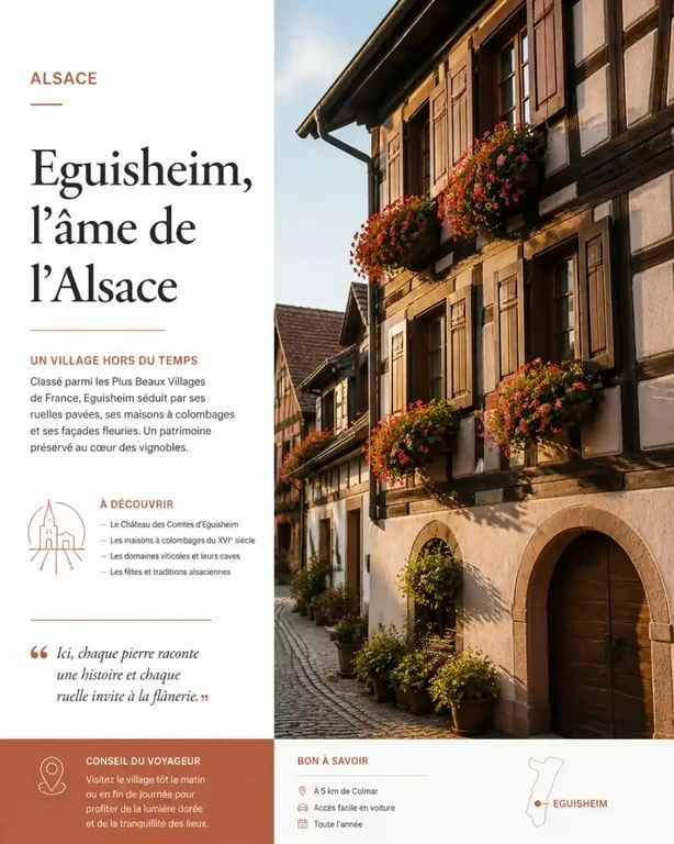 Façade alsacienne typique de l'Hôtel Restaurant À la Ville de Nancy à Eguisheim