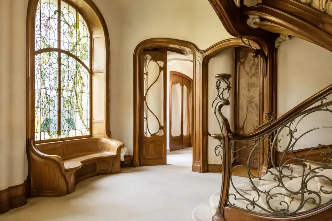 Visiter la Villa Majorelle à Nancy, détails intérieurs Art nouveau de la villa