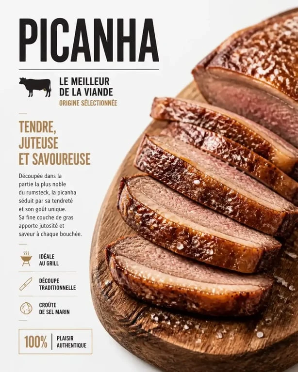 Picanha grillée, spécialité de viande servie dans un restaurant portugais à Nancy