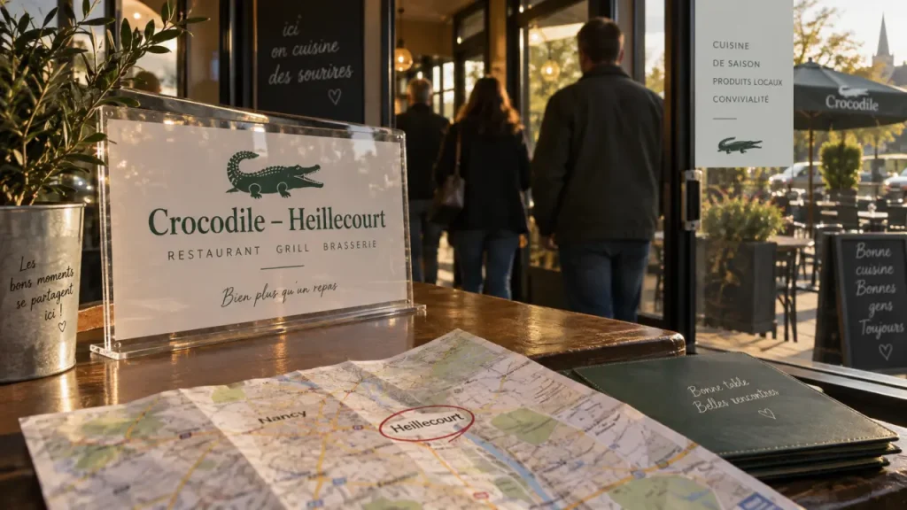 restaurant le crocodile nancy à Heillecourt : affiche Crocodile à l’entrée