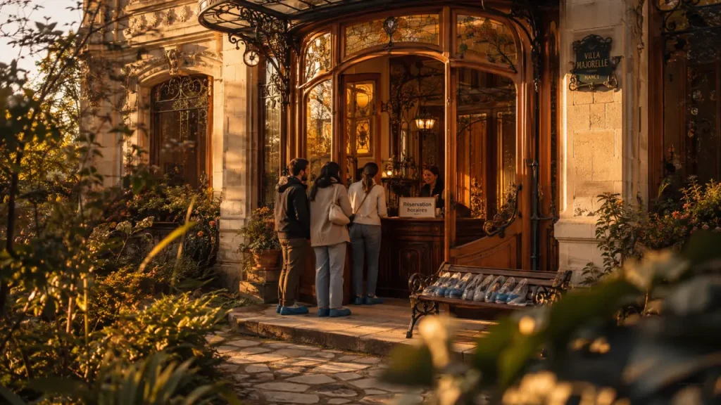 Visiter la villa Majorelle à Nancy : réservation et billets, vue du jardin vers la façade